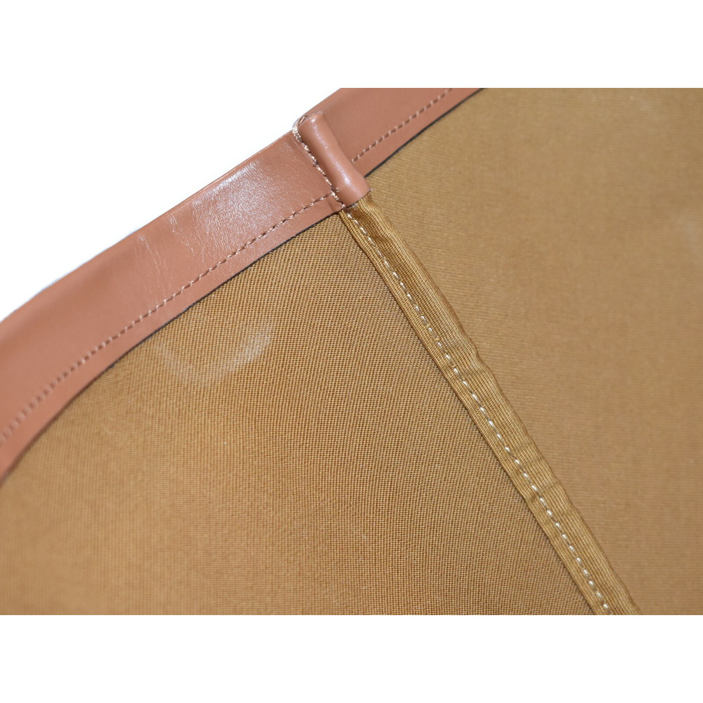 Celine Cuffin Bag Tote Brown Leather Shoulder Triomphe Beige Tan - Picture 7 of 7